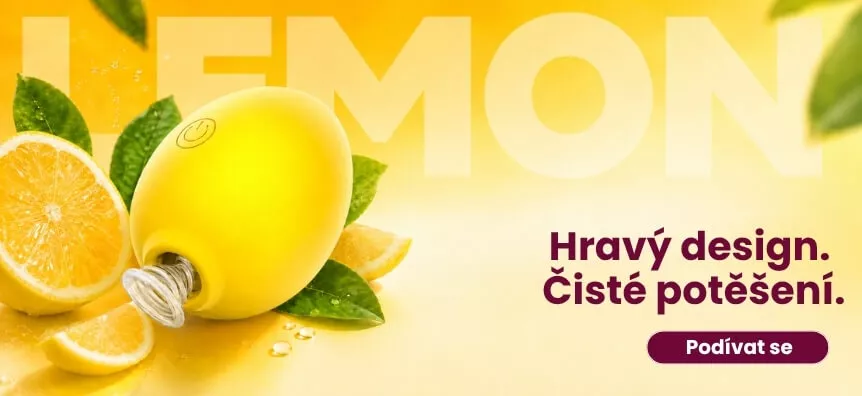 Citronový klitorální vibrátor s hravým citrusovým designem | Lovesexshop.cz sex shop