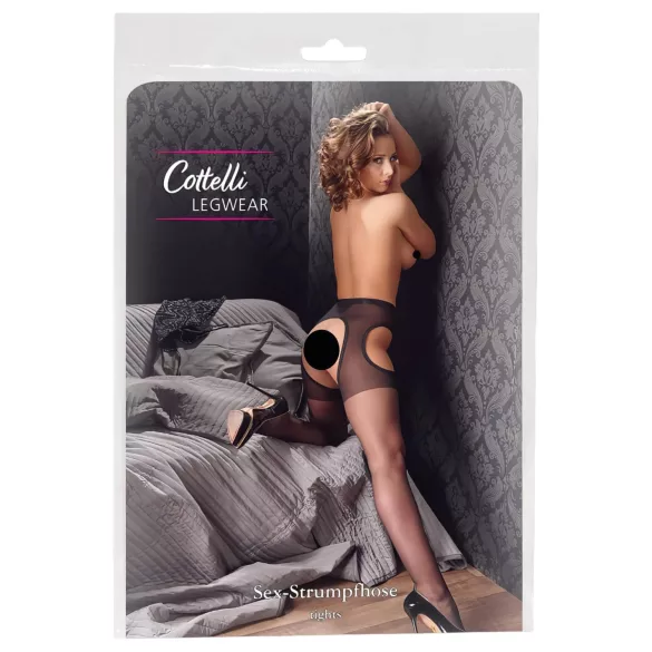 Cottelli - Forførende strømper (svart) - L/XL