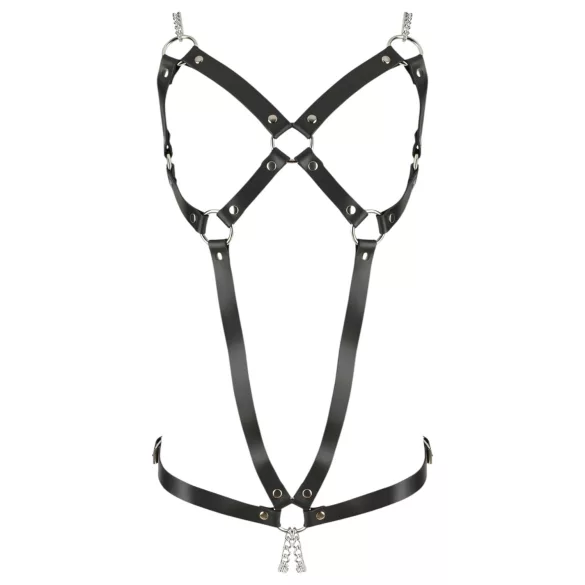 ZADO - Kjetting lær kroppsele - svart (S-L)