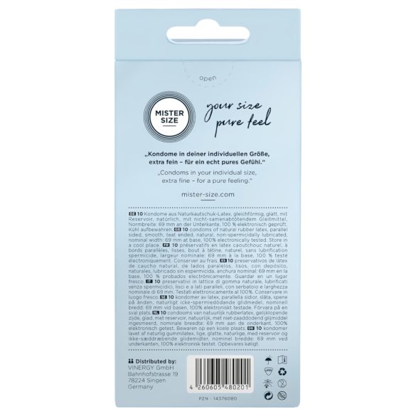 Mister Size tynn kondom - 69mm (10stk)