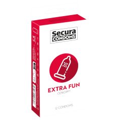 Secura Extra Fun - prikket kondom - 53mm (12 stk)