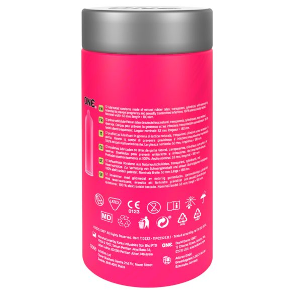 ONE Flavor Waves - smaksatt kondom - assortert (12 stk)