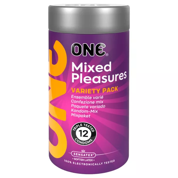 ONE Mixed Pleasures - kondompakke (12 stk)