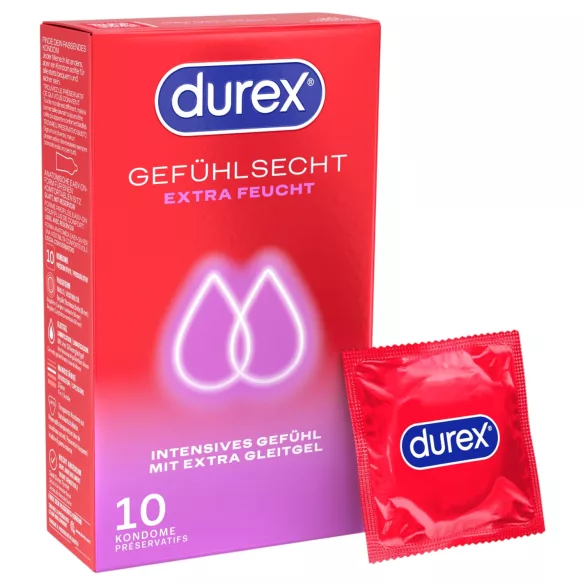 Durex - ekstra glidemiddel-kondomer (10 stk)