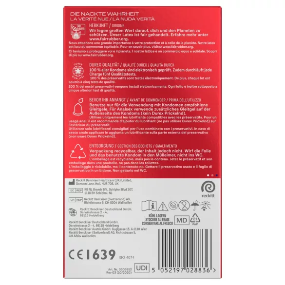 Durex - ekstra glidemiddel-kondomer (10 stk)