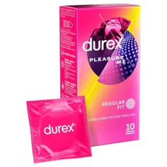 Durex Pleasure Me - riflet og prikket kondom (10 stk)