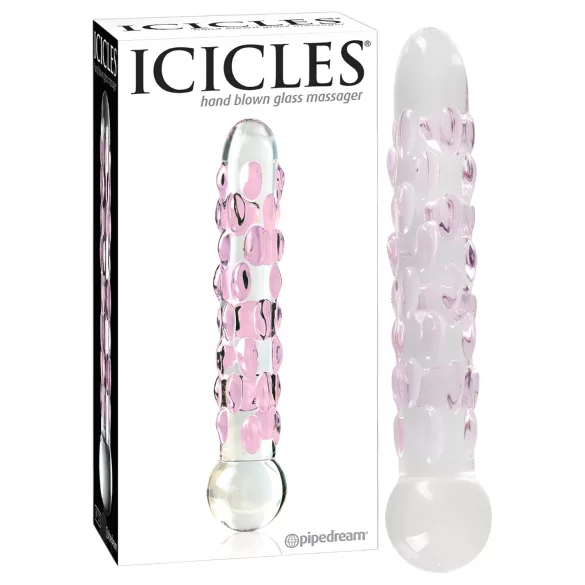 Icicles No. 7 - perle glass dildo
