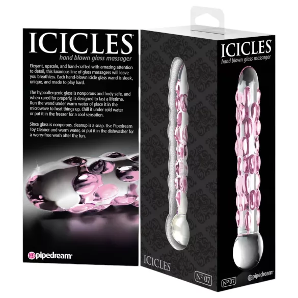 Icicles No. 7 - perle glass dildo