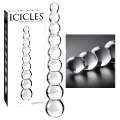 Icicles No. 2 - Kuleformet glassdildo (gjennomsiktig)