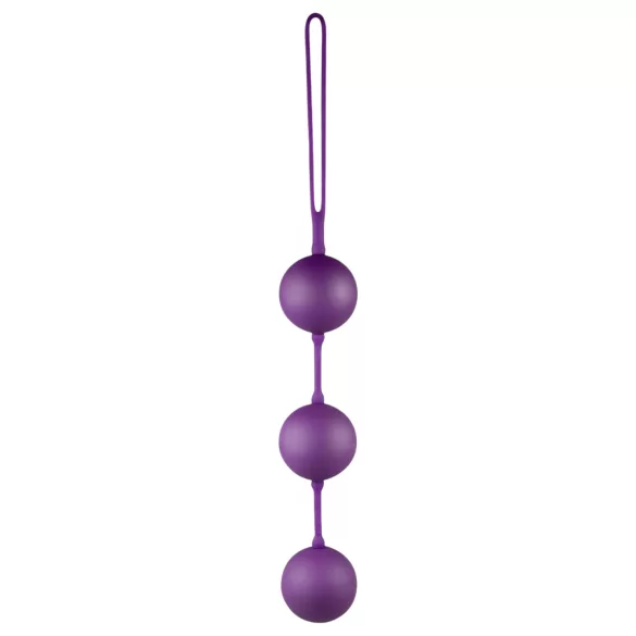 You2Toys - Fløyelsmyk lilla trippel Ben Wa bolas
