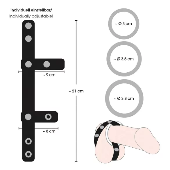 Bad Kitty - hudballring og penisring (svart)