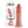 King Cock 9 - naturtro dildo med sugekopp (23 cm) - naturfarge