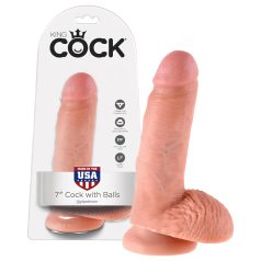 King Cock 7 med testikler (18 cm) - naturlig