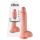 King Cock 10 med baller stor dildo (25 cm) - naturlig