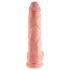 King Cock 10 med baller stor dildo (25 cm) - naturlig