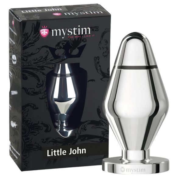 Mystim Little John - liten elektro analt plugg (sølv)