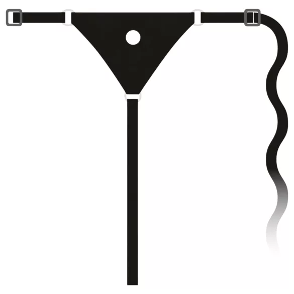 You2Toys - Silikon Strap-On - festbar dildo (svart)