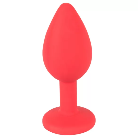 Fargerik GLEDE - silikon analplugg - liten (rød)