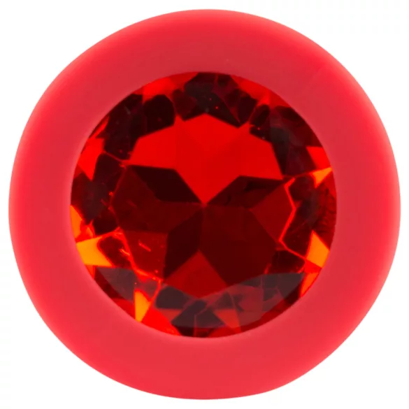 Fargerik GLEDE - silikon analplugg - liten (rød)