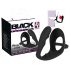 Svart Fløyel - penis- & ballering analdildo (sort)