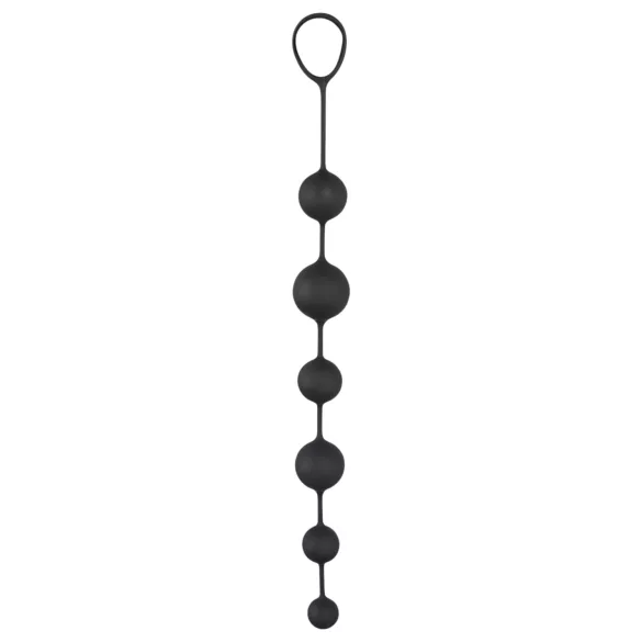 Black Velvet - Dildo med 6 kuler (svart)