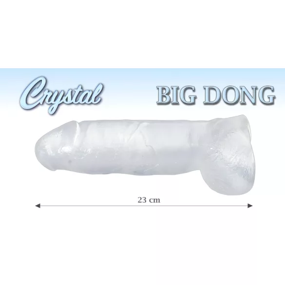 Crystal Clear Big Dong - geléaktig gigantdildo (21,5 cm)