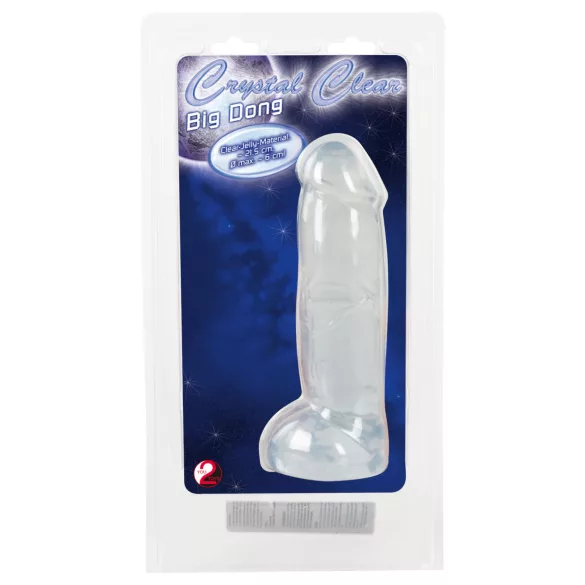 Crystal Clear Big Dong - geléaktig gigantdildo (21,5 cm)
