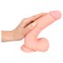 Medisinsk - rett medisinsk silikon dildo (20 cm) - naturfarge