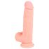 Medisinsk - rett medisinsk silikon dildo (20 cm) - naturfarge