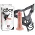 King Cock Strap-On 6 - påsettbar dildo - naturlig