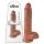 King Cock 10 realistisk dildo med pung (25 cm) - brun