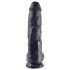 King Cock 10 tommers dildo med testikler (25 cm) - svart