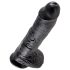 King Cock 10 tommers dildo med testikler (25 cm) - svart