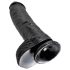 King Cock 10 tommers dildo med testikler (25 cm) - svart