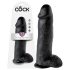 King Cock 12 - Stor Dildo med Testikler (30 cm) - Svart