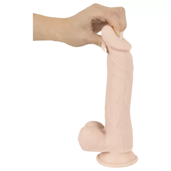 Nature Skin - realistisk dildo med sugekopp (hudfarget, medium)