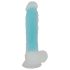 You2Toys Glow in the Dark - sugekopp, selvlysende dildo (blå)