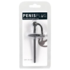   Sure! Here’s a marketing-friendly, culturally appropriate Norwegian translation within 80 characters:

Penisplugg – hul dilator i silikon med penishode-ring (svart)