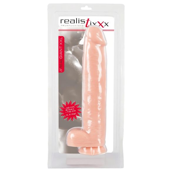 Realistixxx Giant 3XL - naturtro dildo (42 cm) - naturfarget