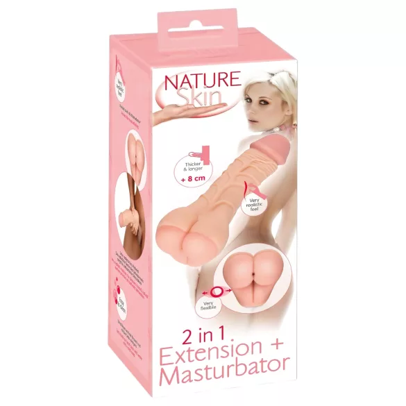 Nature Skin - 2i1 myk rumpe og penisovertrekk (naturlig)