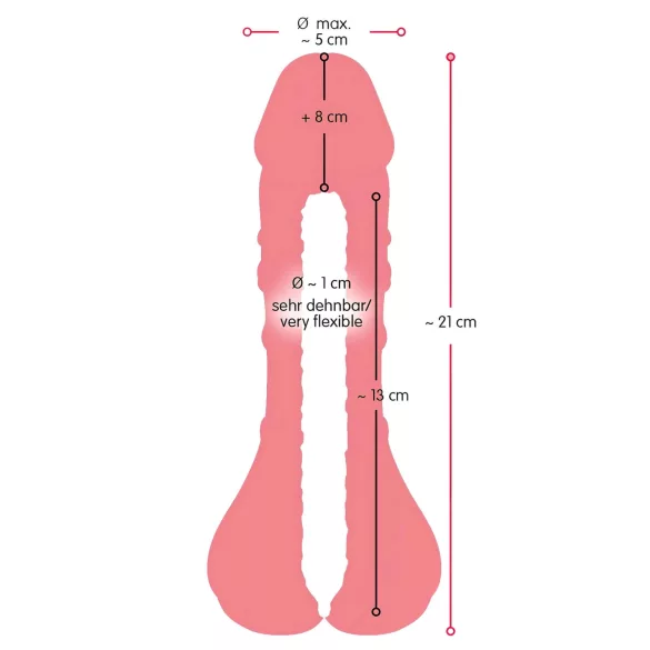 Nature Skin - 2i1 myk rumpe og penisovertrekk (naturlig)