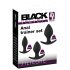 Black Velvet - Silikonanalpluggsett (3 deler) - Svart