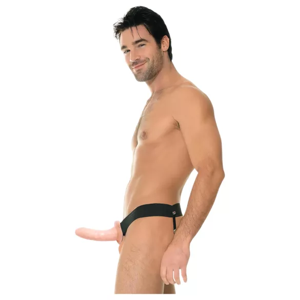 Fetish Stropp-Ons 6 - justerbar, hul dildo (naturlig)