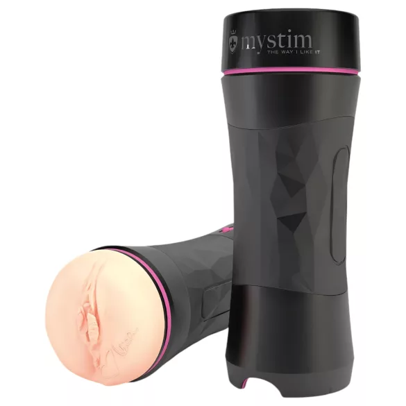 mystim OPUS Mica - naturtro onanihylster (natur-svart)