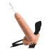 Fetish Strap-On 7,5 - påspennbar, sprutende dildo (naturlig)