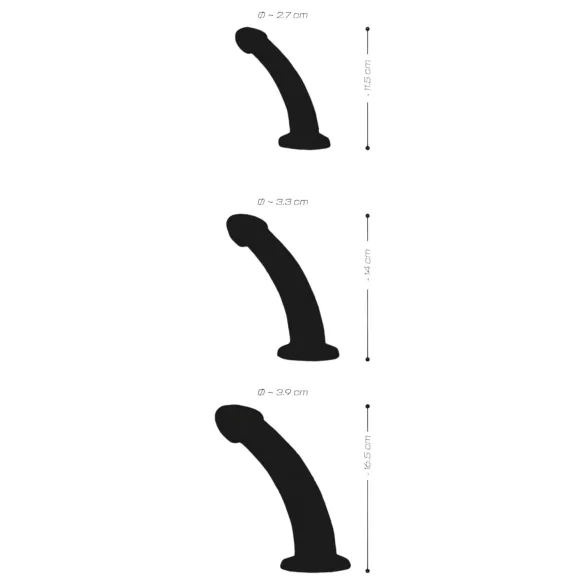 Krystallklar - penishod-analdildo sett - 3 deler (gjennomsiktig)