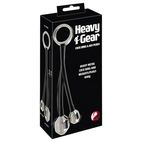 You2Toys Heavy Gear - Anal ring med vekt (svart)