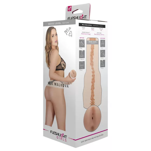 Fleshlight Mia Malkova - Realistisk rumpe masturbator (naturlig)