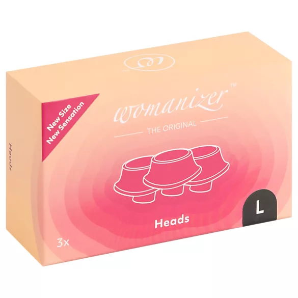 Womanizer L - ekstra sugehette sett - svart (3 stk) - stor