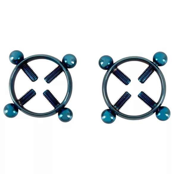 Bad Kitty - bling for brystvorte (runde) - blå